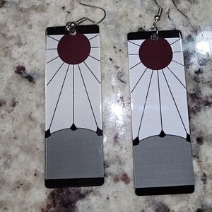 Dragon Slayer Dangle Earrings Acrylic